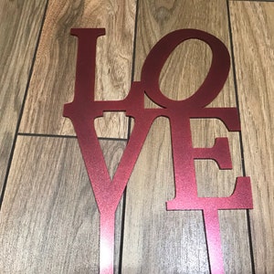 Perl Red Love Cake Topper, Wedding Cake Topper,  Love cake topper for wedding, Cake topper wedding, Rustic topper