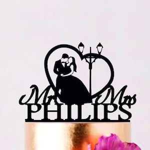 Sotto l'albero di matrimonio cake topper, famiglia cake topper, topper sposa su misura, sposa e sposo con il ragazzino, coppia con bambino