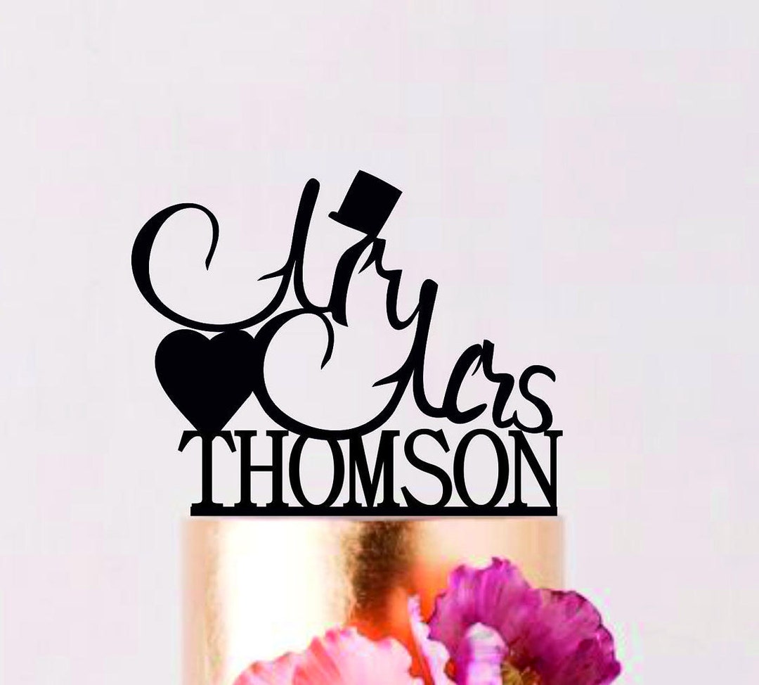 Mr and Mrs Cake Topper, Couple Wedding Cake Topper, Cake Topper, Custom ...
