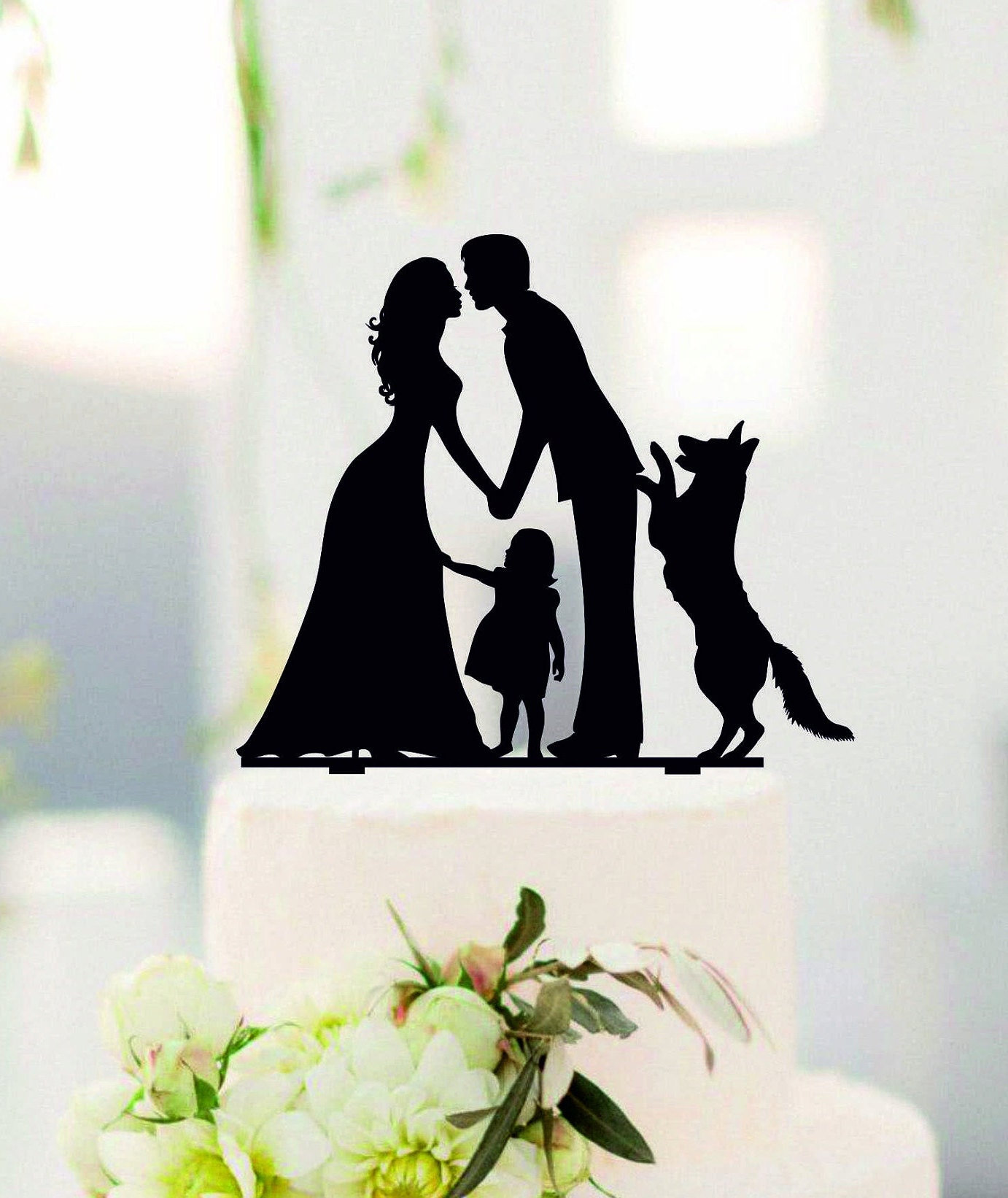 Wedding Family Cake Topper Custom Wedding Topper Bride and Groom With ...