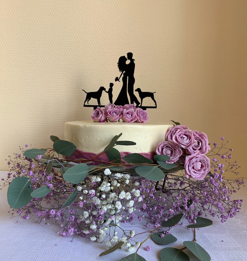 Family Cake Topper Custom Wedding Topper Bride and Groom Etsy