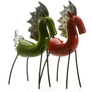 Contemporary Ceramic Horse Statue