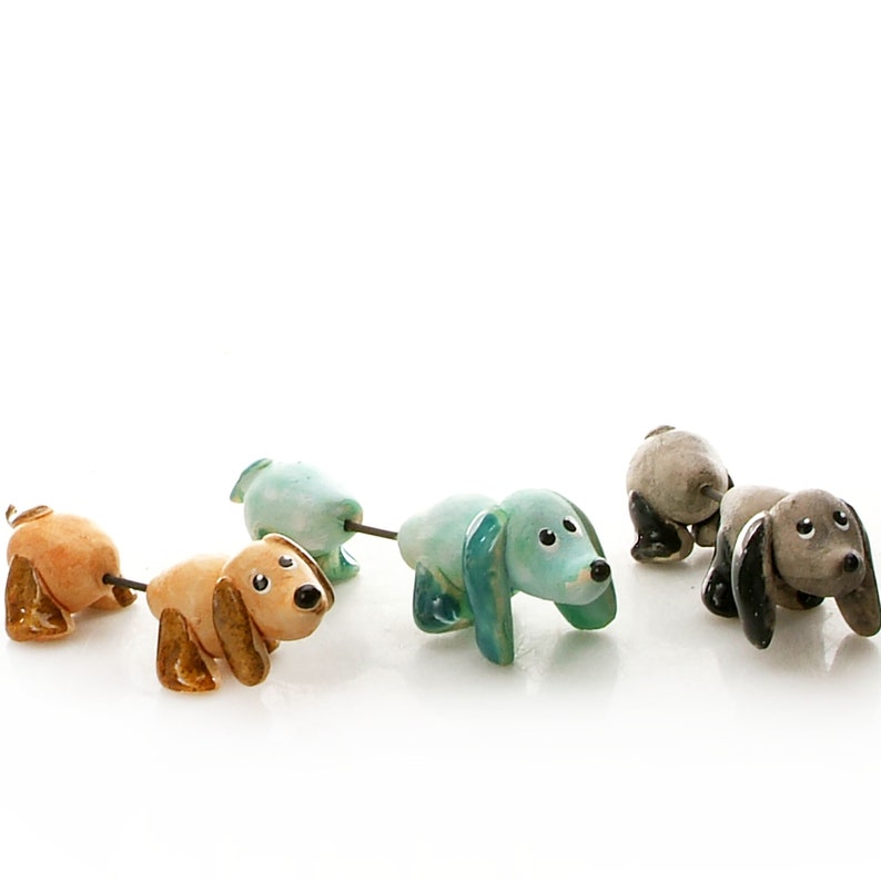 Dog Lovers Gift 3 Cute and Quirky Mini Dachshunds Hand Sculptured Individually Boxed image 3