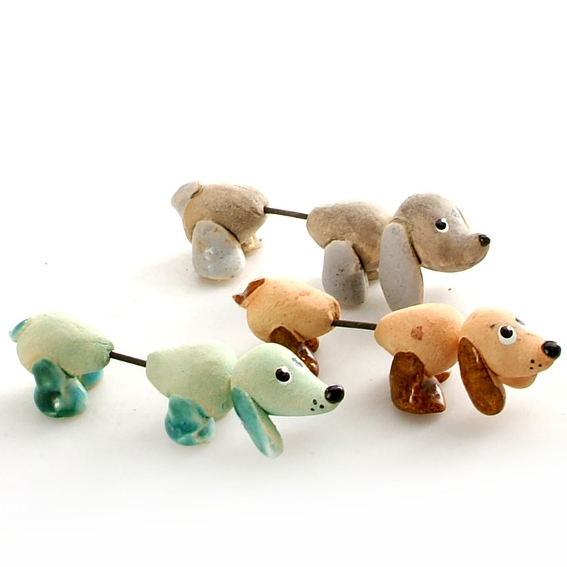 Dog Lovers Gift 3 Cute and Quirky Mini Dachshunds Hand Sculptured Individually Boxed image 2