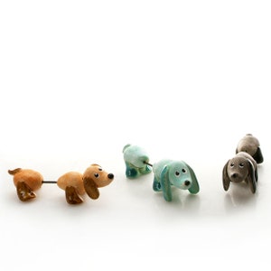 Dog Lovers Gift 3 Cute and Quirky Mini Dachshunds Hand Sculptured Individually Boxed image 4