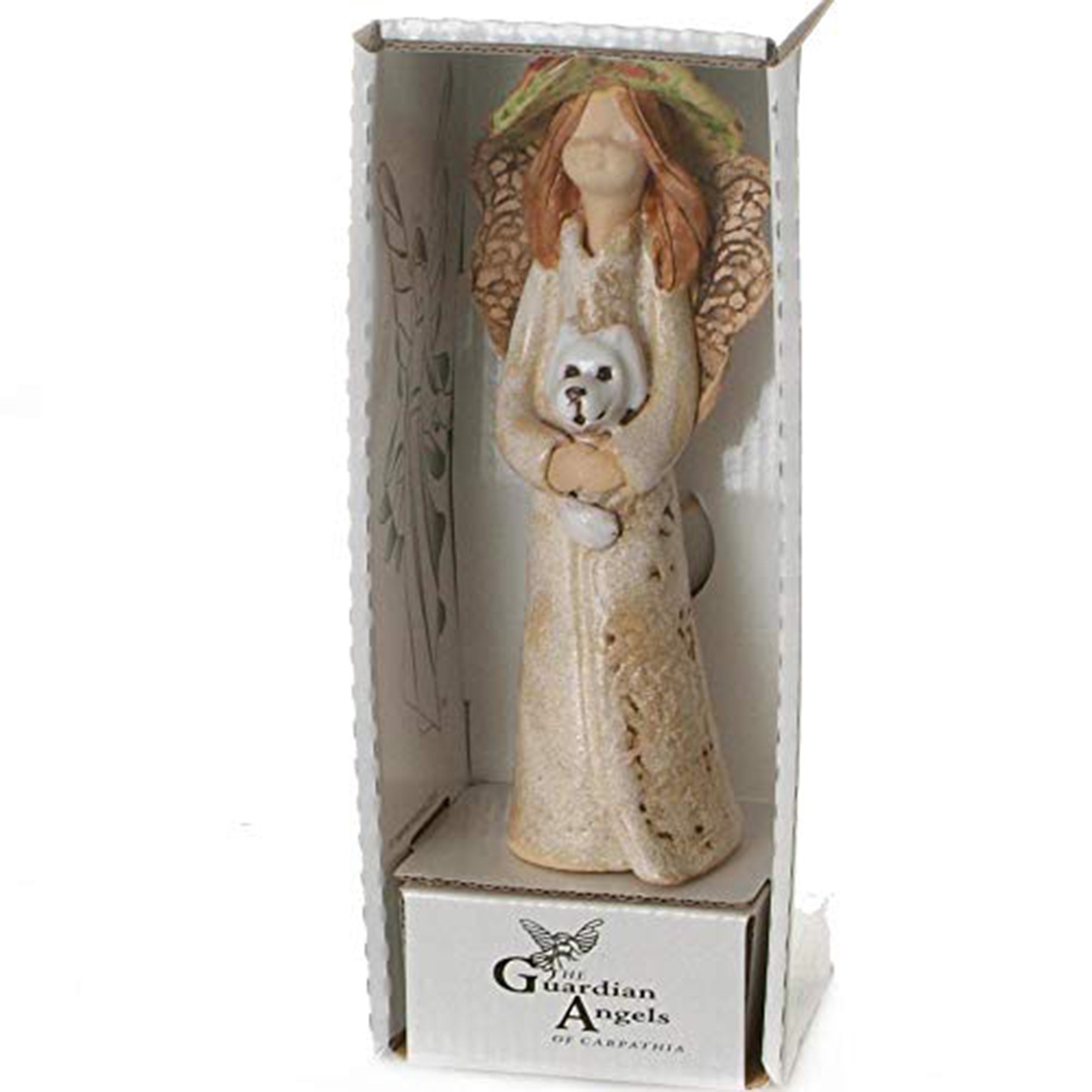 Angel With a White Dog Hand Made Ceramic Ornament Quirky & Etsy Ireland