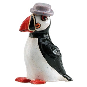 Hand Made Ceramic Puffin Figurine Cute Gift or a Home Deco