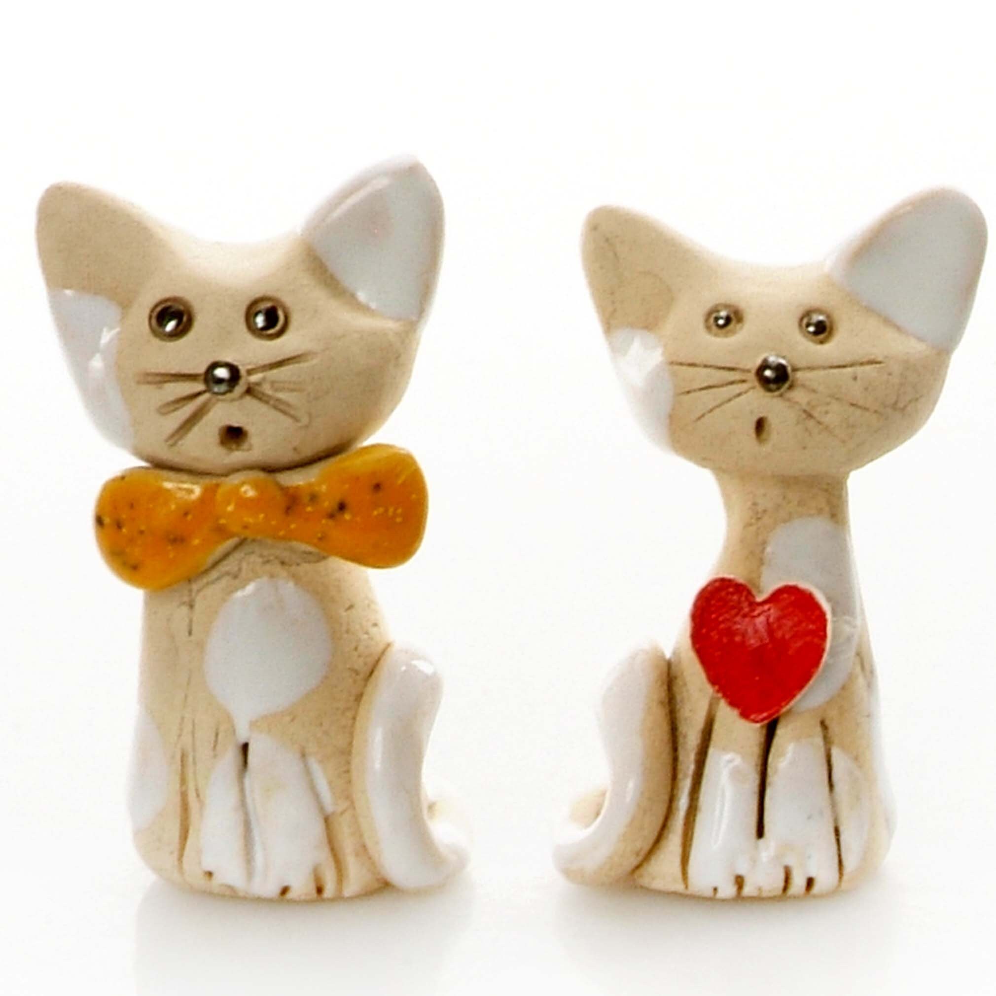 Mr and Mrs Unusual and Quirky Wedding Gift for Cat Lovers Miniature Wdding Favour Hand Made by Anka Christof