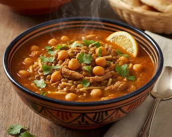 Receta de sopa tradicional marroquí (harira) / Descarga digital instantánea / Cocina marroquí en PDF