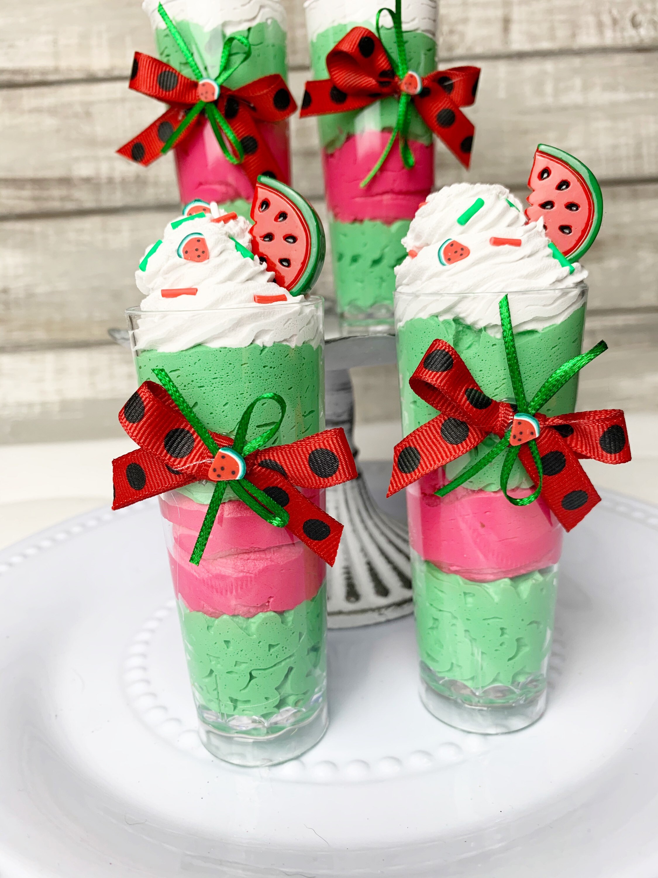 Fake watermelon parfait for decorating 1 per order everyday Etsy