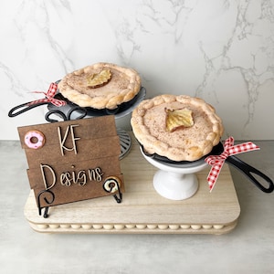 Fake Mini Apple Pies, Apple Pie Decor, Fake pie, Tiered Tray Decor