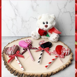 Valentines fake cake pops, Valentines decor, Fake cake pops, tiered tray decor for Valentines, fake popsicle