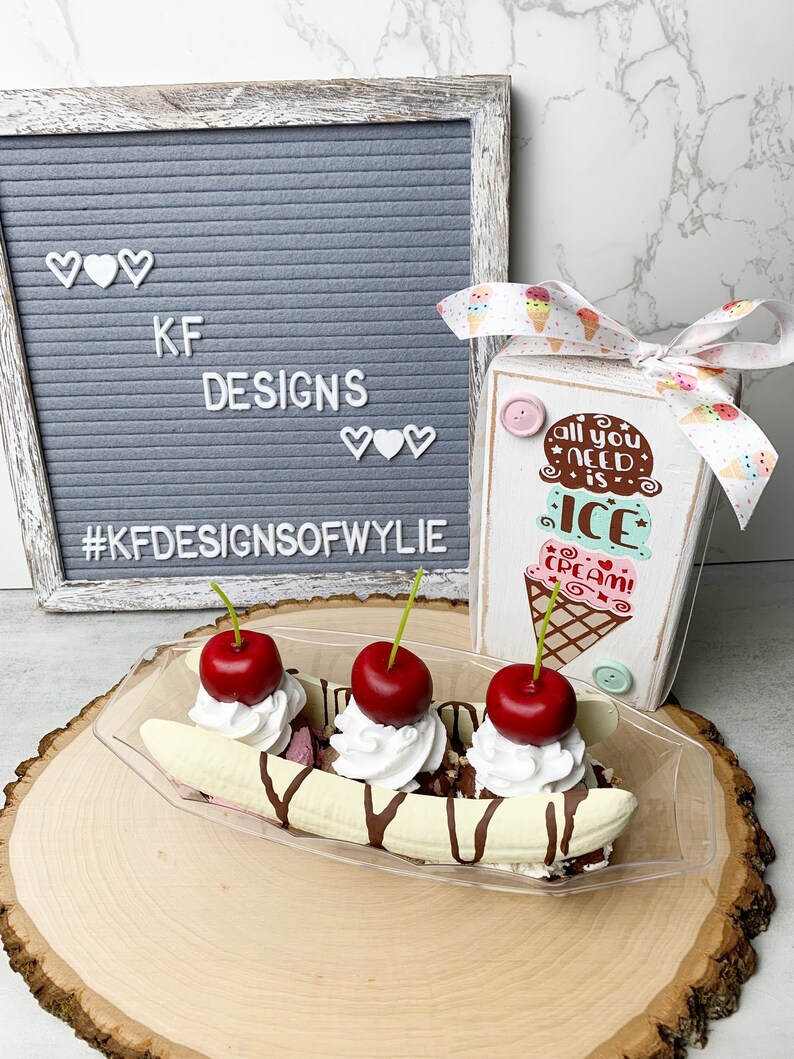 Fake Banana Split Fake Ice Cream Photo Props Fake Banana Etsy