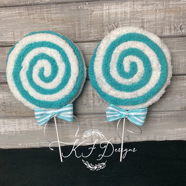 Fake lollipop, lollipop, wreath attachment, set of 2