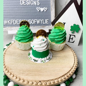 St. Patty’s Day Fake Cupcake, St. Patty’s Day Fake Mini Cake, St. Patty’s Day fake sweets