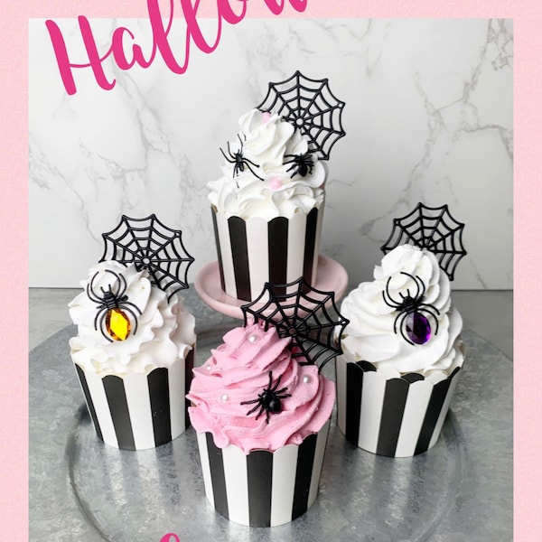 Fake Halloween Cupcakes, Halloween Glam, Pink Halloween, Halloween Decor