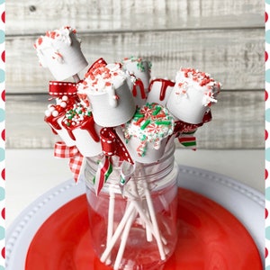 Christmas fake marshmallows, 3 to an order, tiered tray decor for Christmas