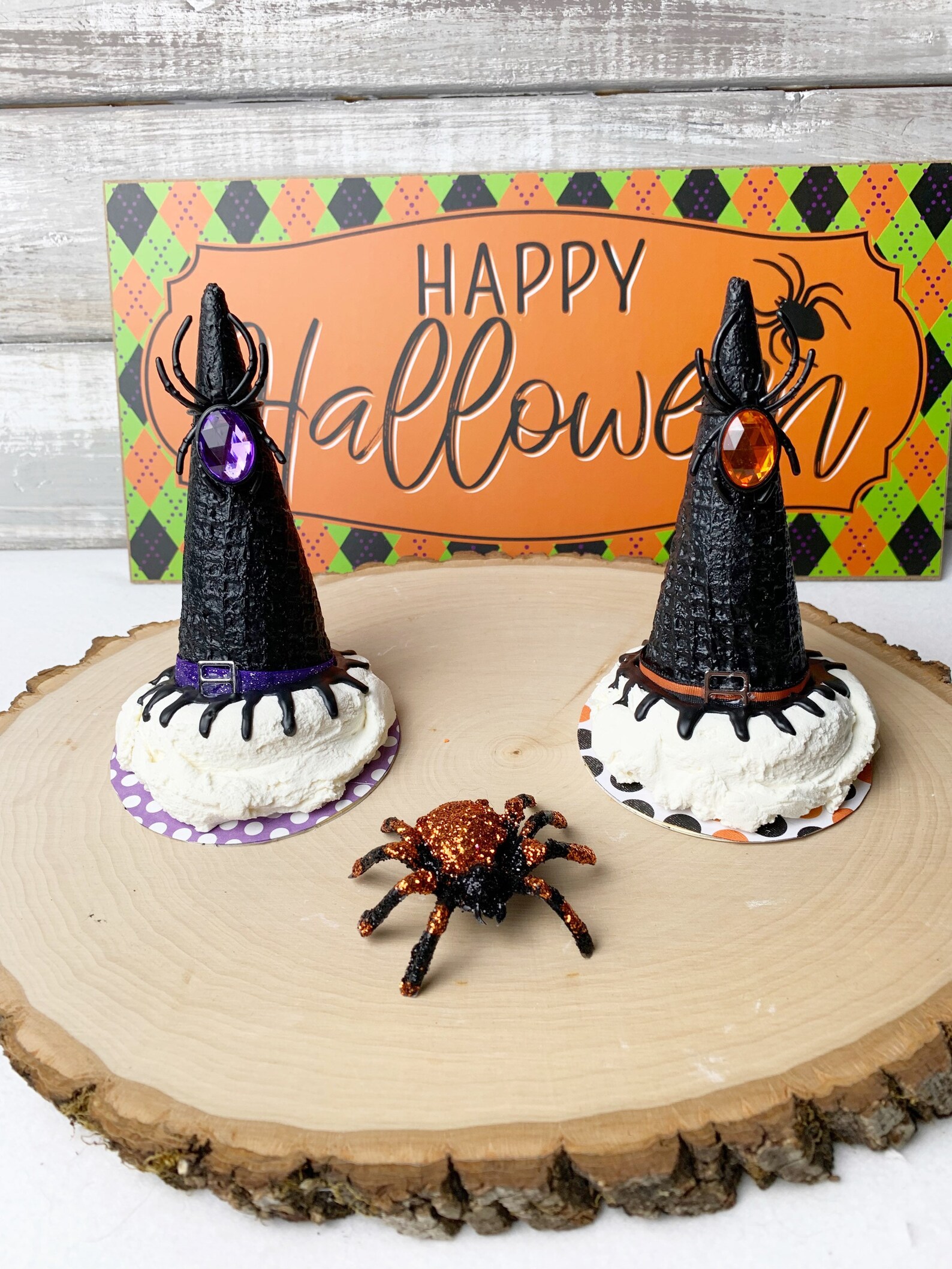Fake Witches Hats Made From Ice Cream Spilled Ice Cream Etsy