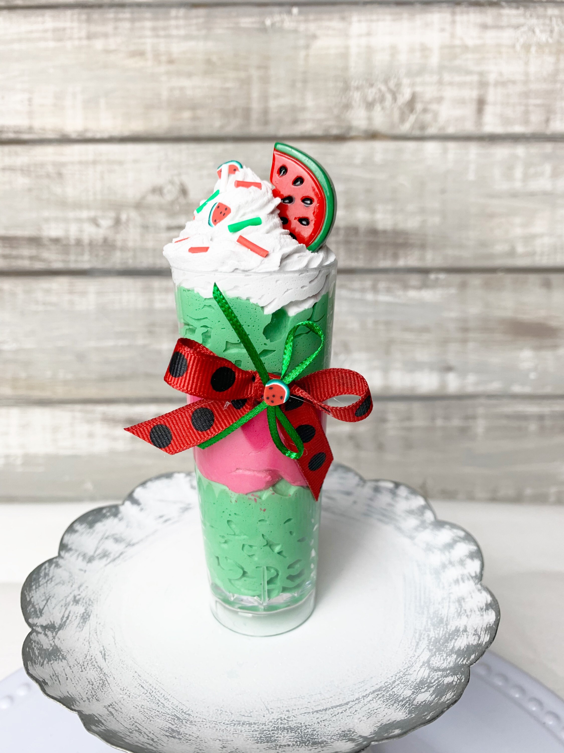 Fake watermelon parfait for decorating 1 per order everyday Etsy