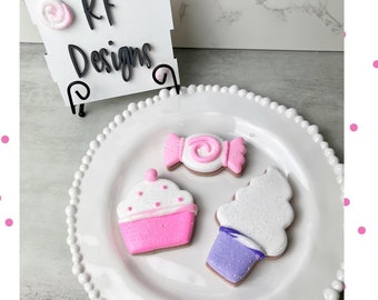 Set of 3 Fake Cookies, Fake Candy, Fake Ice Cream Cookie, Fake Sweets