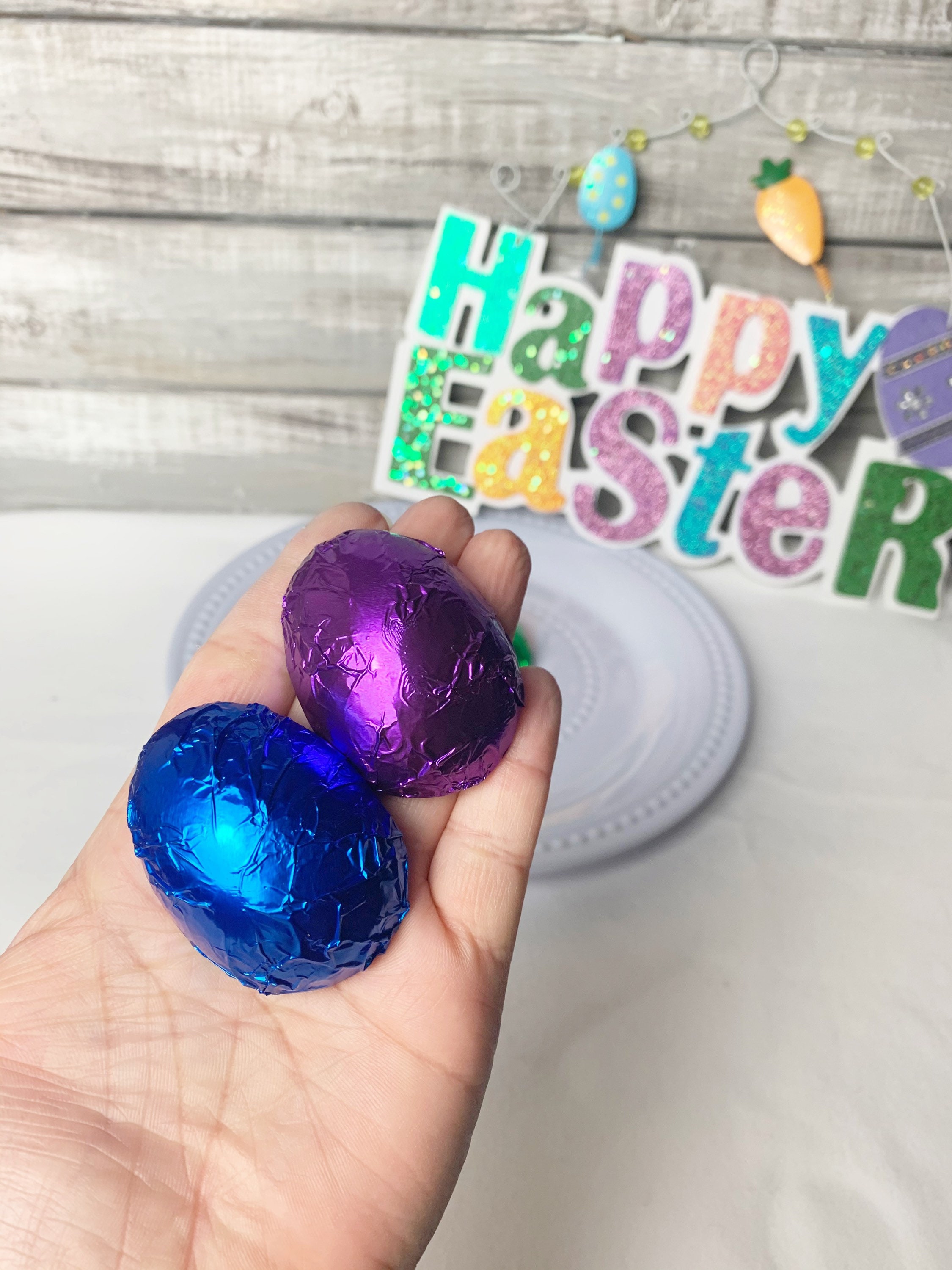 Set of 3 chocolate covered eggs fake Easter eggs Etsy