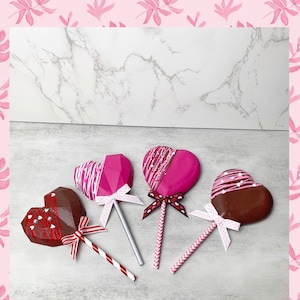 Valentines fake large cake pops, Tiered tray decor for Valentines, fake cake pops, Valentines decor, fake popsicle