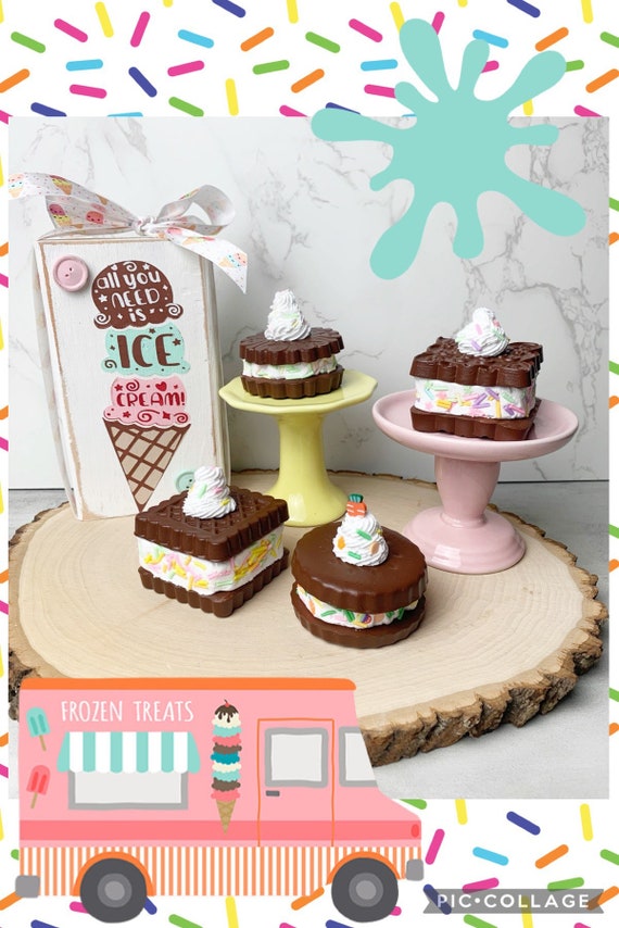 Easter Fake Ice Cream Sandwiches Easter Decor Easter Tiered Etsy