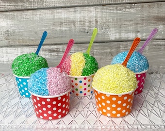 Fake Snow Cone, Carnival food, Fake Shaved ice, Faux snow cone