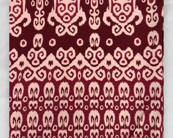 Crimson Batik Sarong: Sarawak Borneo Iban Dayak Motif