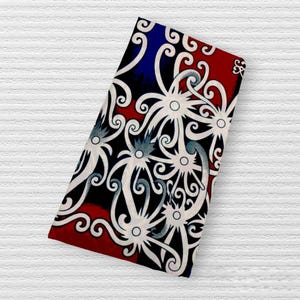 Multi-color Sarawak Batik sarong, Borneo native design batik, Iban Dayak motif batik fabric, Gift for Christmas, batik beach wrap,