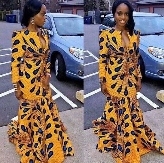 African Women s Dress ankara Dress dashiki Outfit Prom Dress long