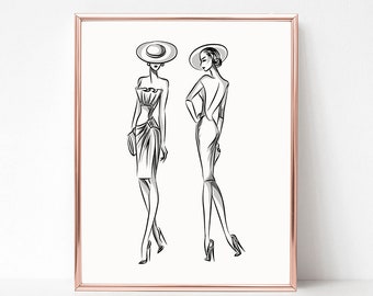 fashion sketch etsy sketches clothing