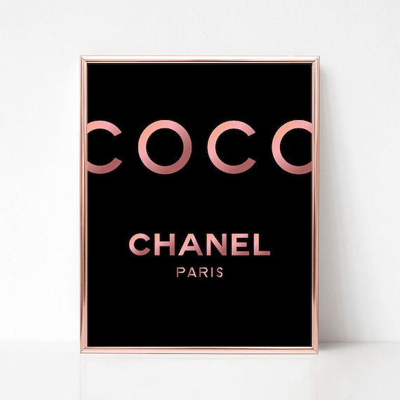 Coco Chanel wall artwork printable, Chanel house decor, Rosegold Paris design and style wall artwork picture relating to Printable Chanel Logo named Coco Chanel wall artwork printable, Chanel house decor, Rosegold Paris style wall artwork