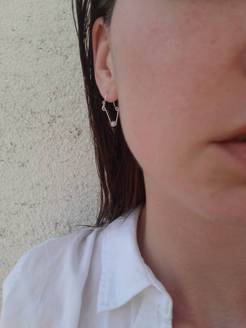 history inspired perfect birthday holiday gift idea pendant charm real pearl earrings Unique bridal silver earrings made in Croatia