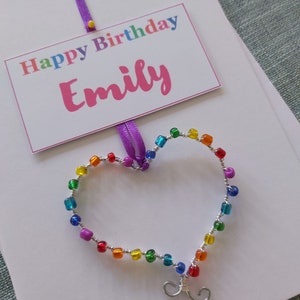 Happy Birthday Granddaughter card, add your Granddaughters name and age - luxury greetings card with a keepsake heart ornament, personalised bild 7