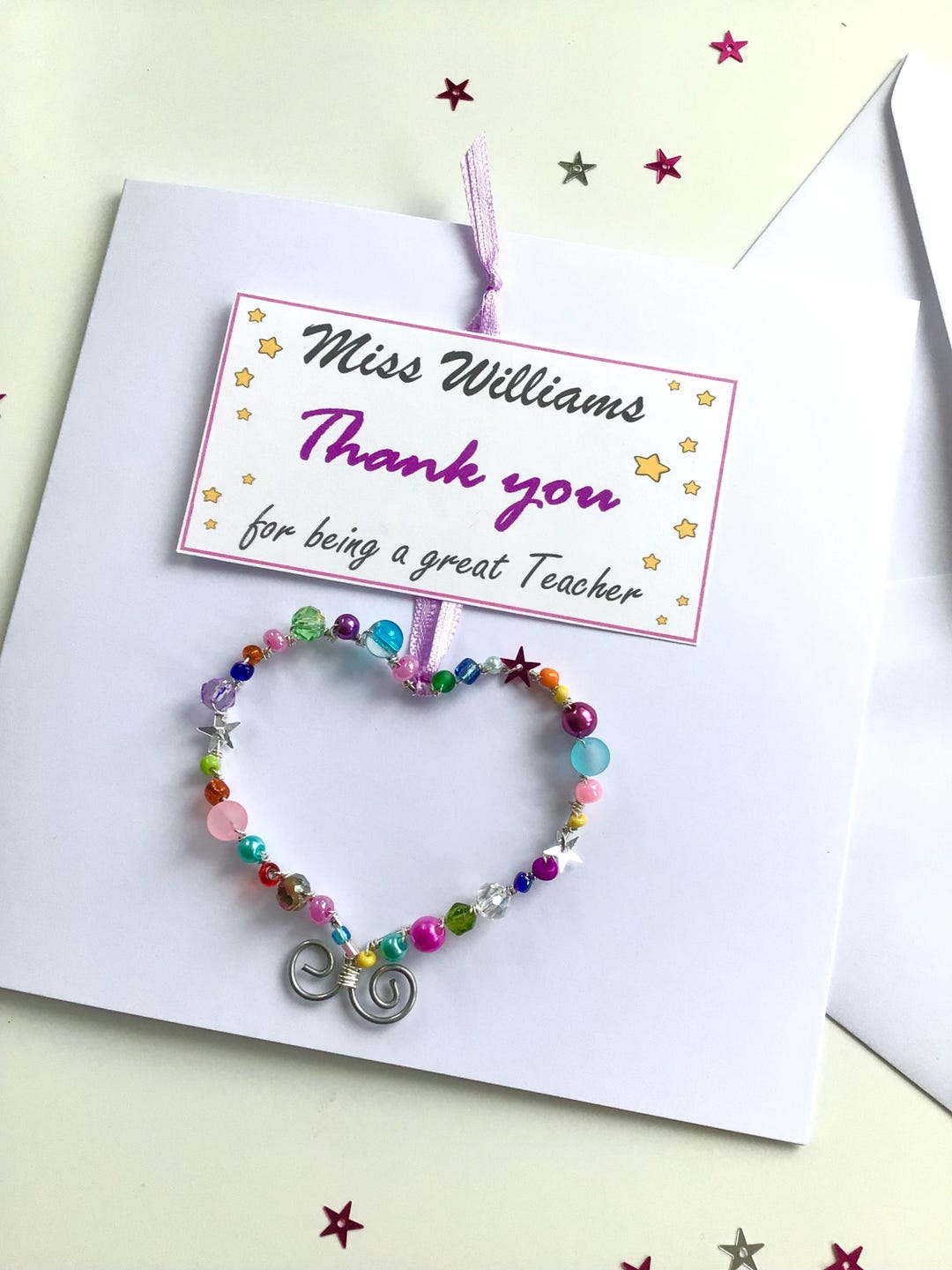Personalised Thank You Teacher Card, Add the Teachers Name, End of Term ...