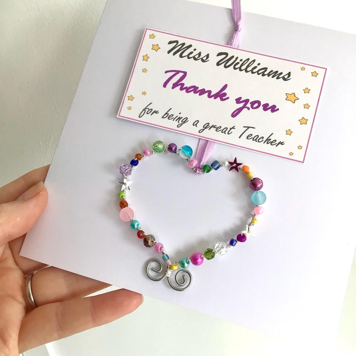 Personalised Thank You Teacher Card, Add the Teachers Name, End of Term ...