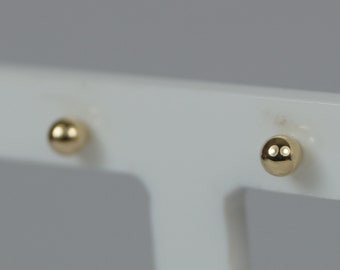 Small 3mm 9ct Gold Ball Stud Earrings, Small 9ct Gold Stud Earrings, Small Size Ball Stud Gold Earrings.