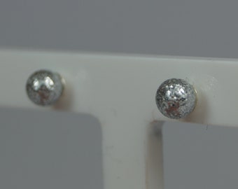 Orecchini a bottone con gemma naturale, 8 mm, in argento Sterling, con chiusura a farfalla, colore turchese