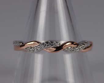 Bague Tresse Doré Et Argenté Taille 57 - Alliage - Neuve Sans Emballage