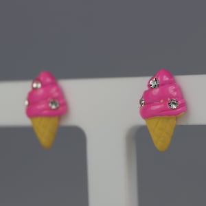 IJsoorbellen, sterlingzilveren zomeroorbellen, vakantiesieraden.