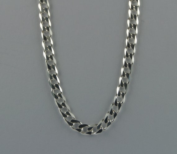 Collana a catena in argento sterling, 18,20 pollici (46, 51 cm), collana a catena larga 2,6 mm. - Italia