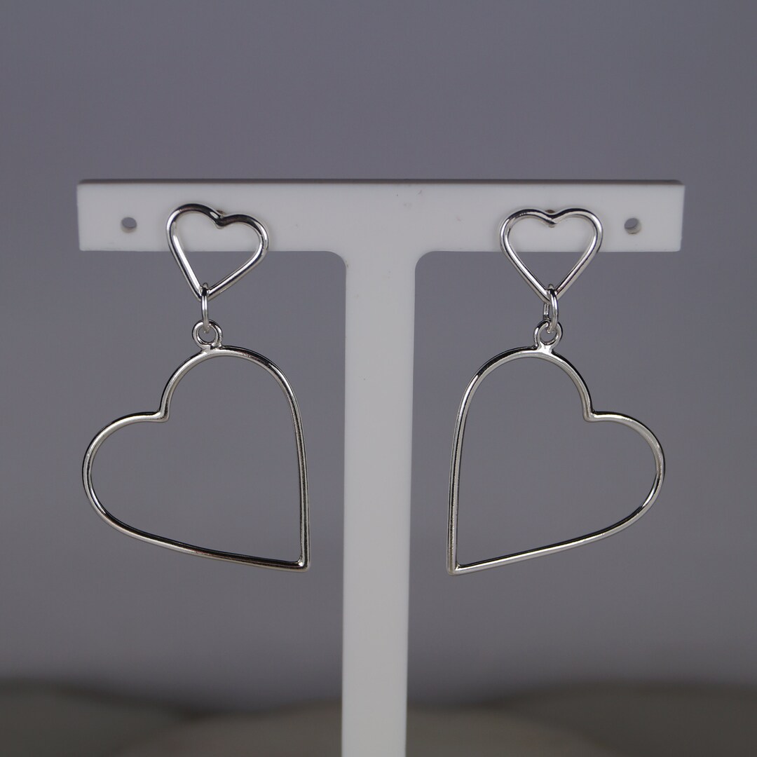●TATIANA● Silver 925 Heart Dangle Hoop Earrings EC3031 500 MUSINSA | TATIANA (Silver 925) Heart Dangle Hoop Earrings EC3031