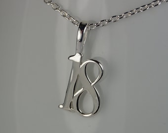 18th Birthday Charm Necklace, Sterling Silver 18th Birthday Charm, 18th Birthday Charm, 18th Necklace, 18th Pendant, Age 18 Charm.