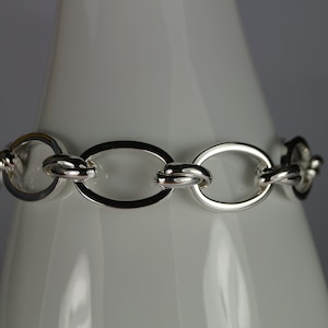 Chunky Sterling Silver Bracelet, Silver Bracelet, Large Silver Bracelet.
