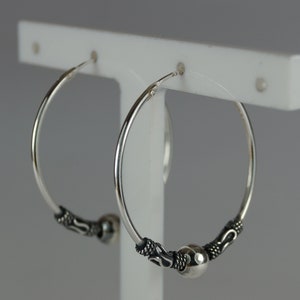 27mm Large Bali Hoop Earrings, Large Celtic Earrings, Large Boho Hoop Earrings.