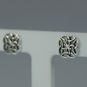 Sterling Silver Celtic Stud Earrings, Silver Stud Earrings.