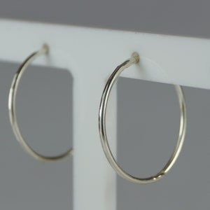 Silver Sleeper Hoop Earrings, 19mm Sterling Silver 925 Angled Cut Hinged Earrings, Silver Sleeper Hoop Earrings, Faceted Silver Sleeper Hoop