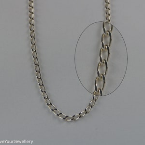 Sterling Silver Curb Chain Necklace, 1.4mm Wide, 16, 18 Inch(41, 46 cm).
