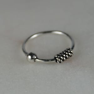 Sterling Silver Celtic Nose Ring, 10mm Sterling Silver Nose Ring, 0.7mm gauge.